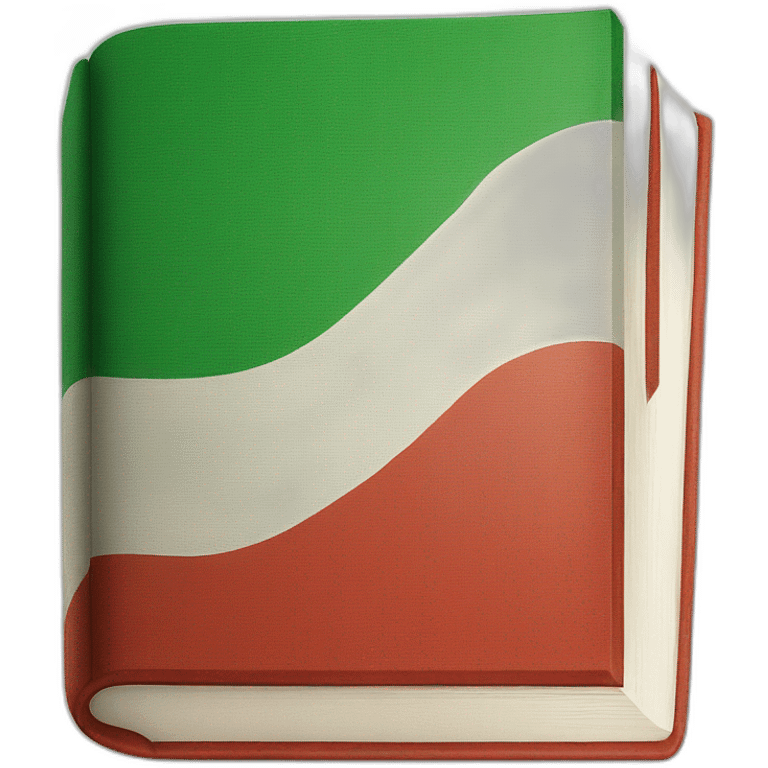 italian book in italian flag colours emoji