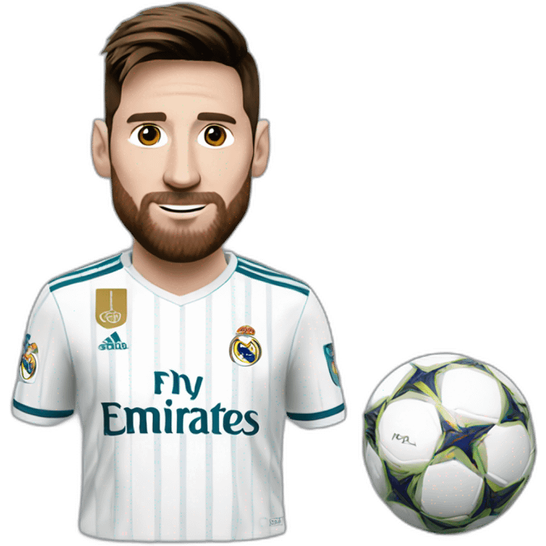 Messi avec le maillot du Real Madrid emoji