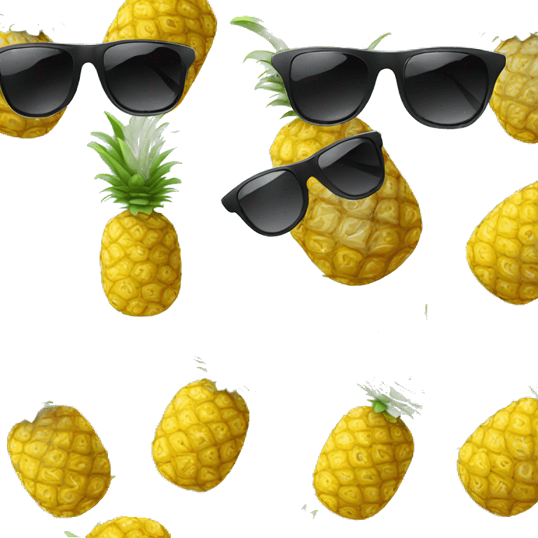 Pineapple wearing sunglasses emoji