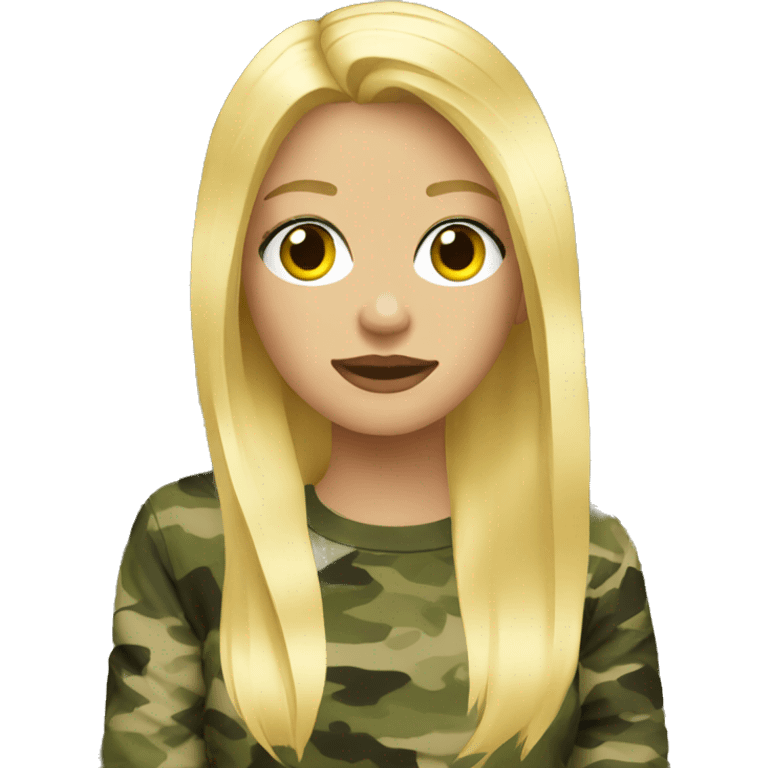 Camo blondie emoji