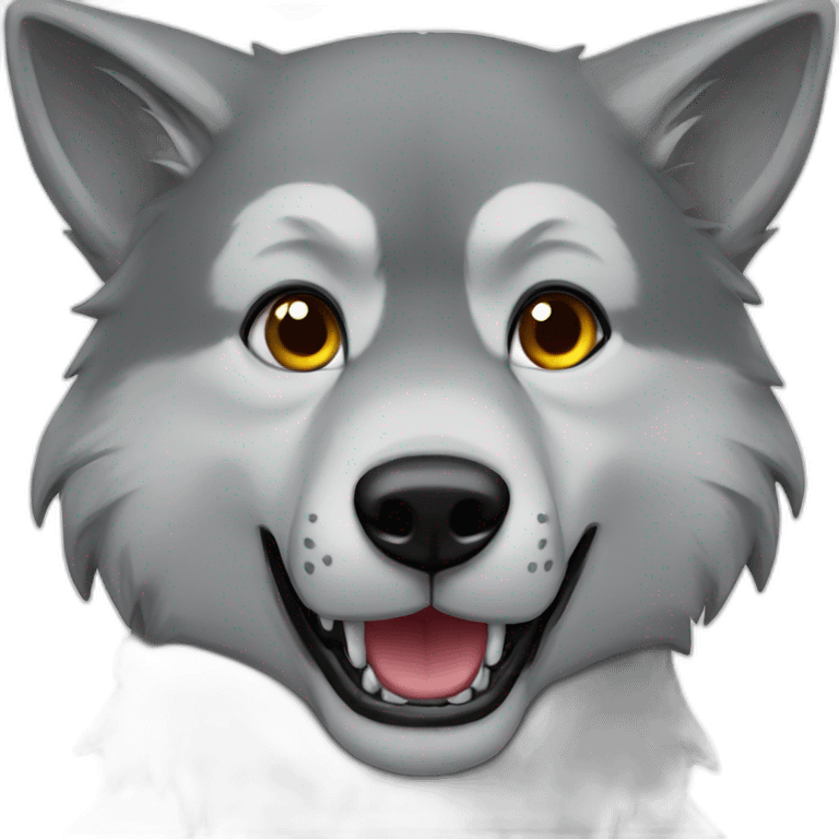 wolf grey big hungry emoji