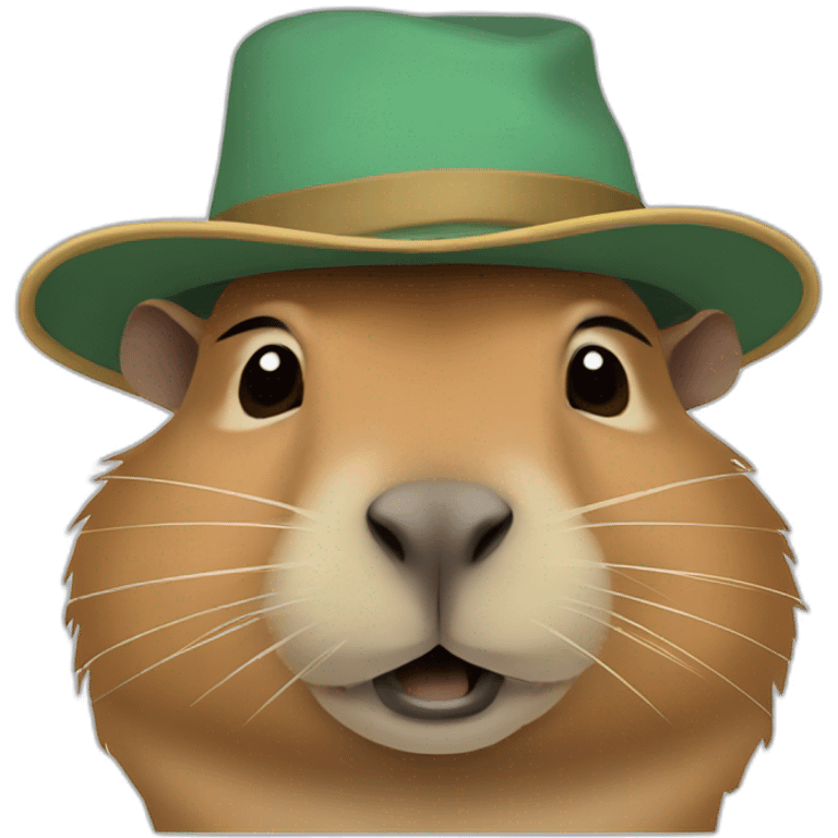 Capybara in a hat emoji