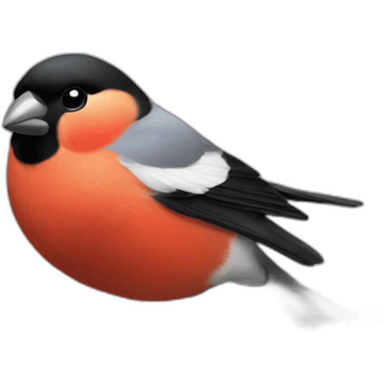 Bullfinch at the MacBook  emoji