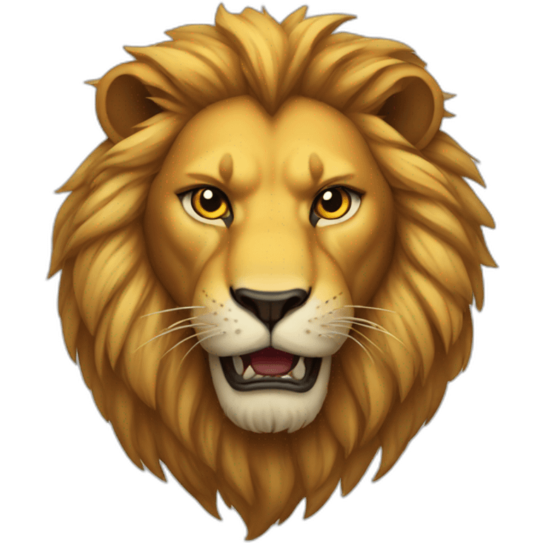 Fierce lion emoji