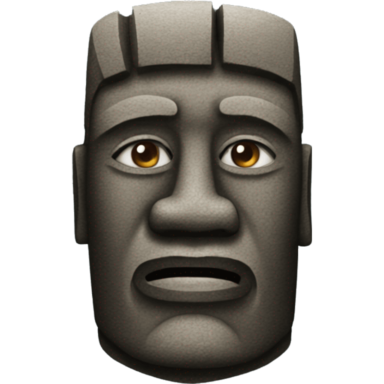 Realistic moai emoji