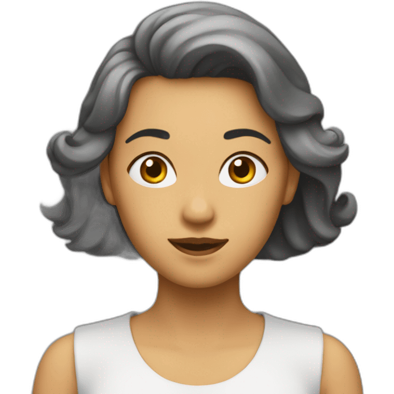 Femme qui regarde en l'air emoji