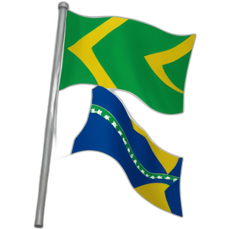 Brazilian flag reverse emoji