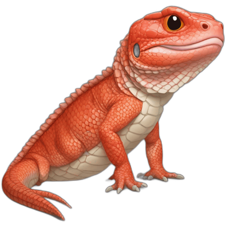 fat red tegu lizard emoji