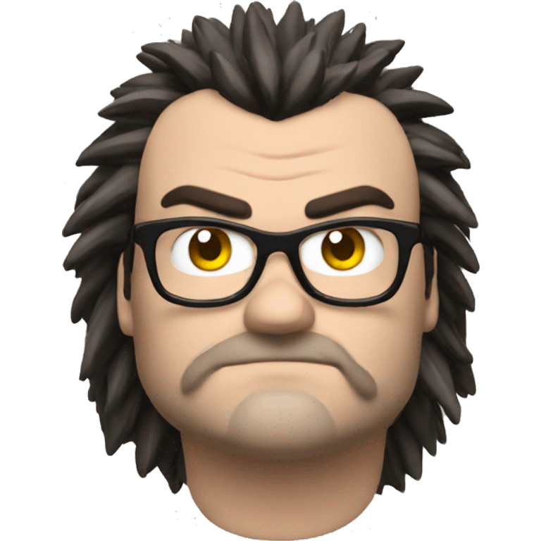 Jack Black combined with sonc the hedgehog emoji