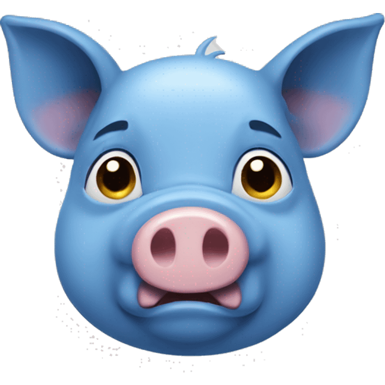 Blue pig emoji