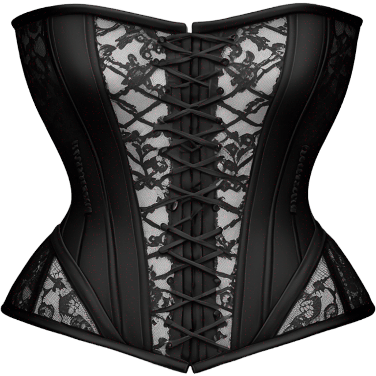 black lace corset emoji