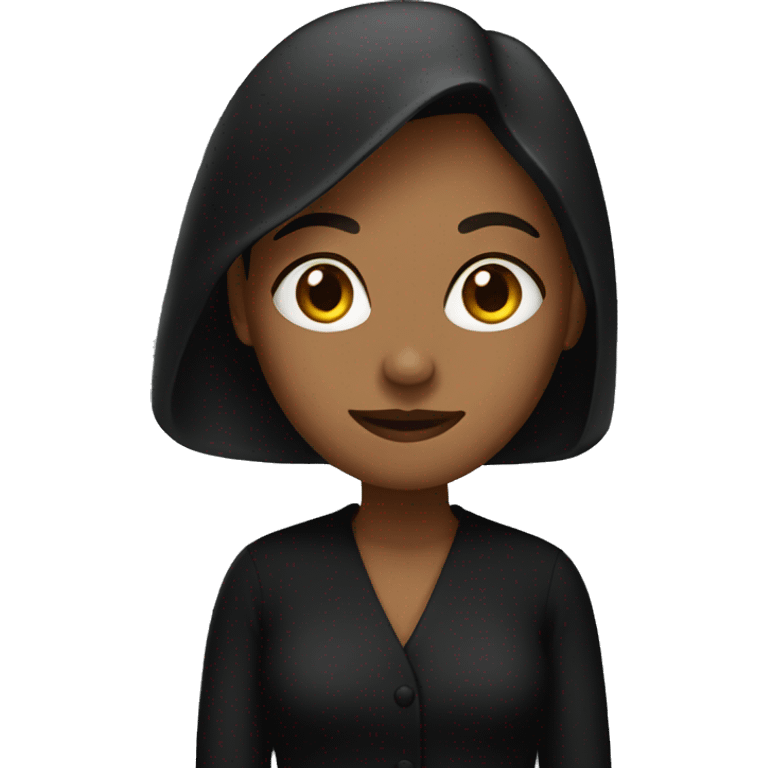 Woman in black emoji