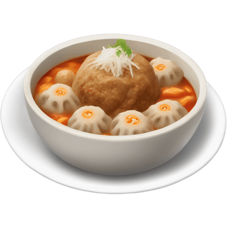 semangkuk bakso pedas emoji