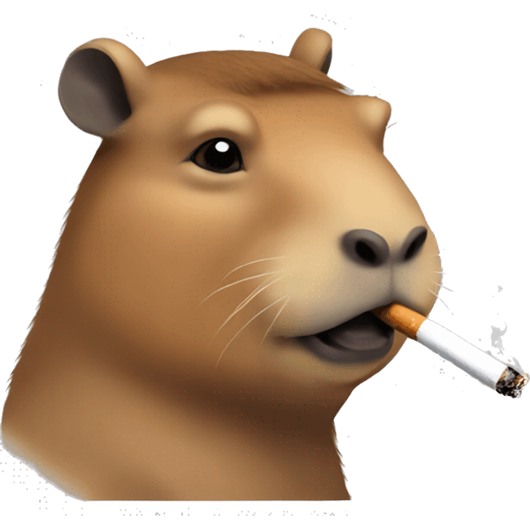 Capybara smoking a cigarette emoji