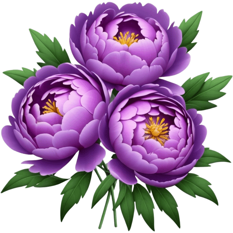 bouquet of lavender peonies emoji