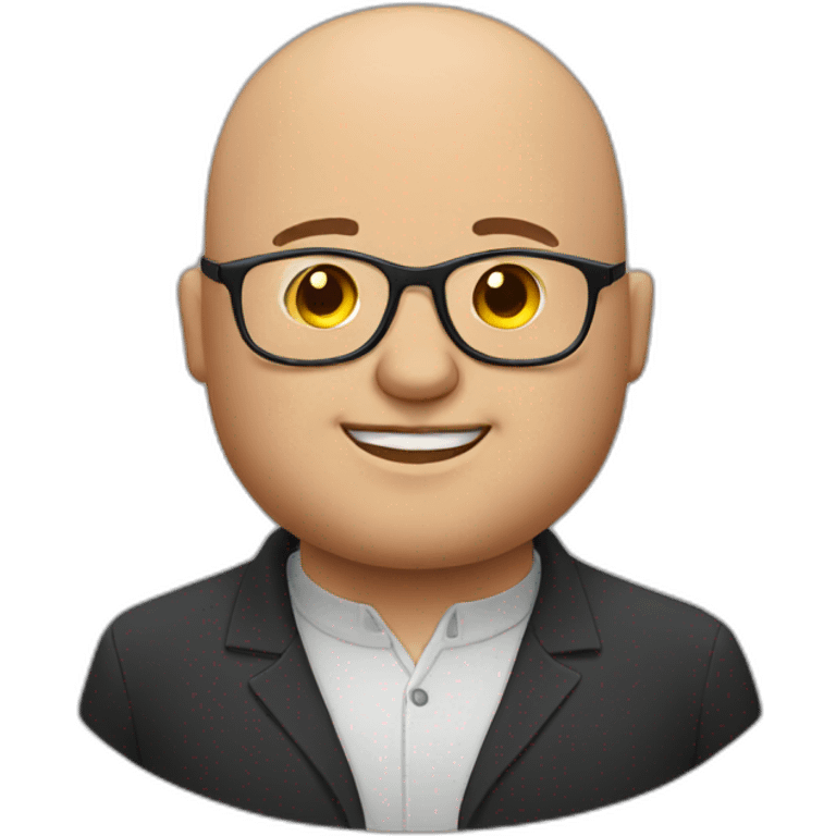 Bald fat guy with glasses emoji