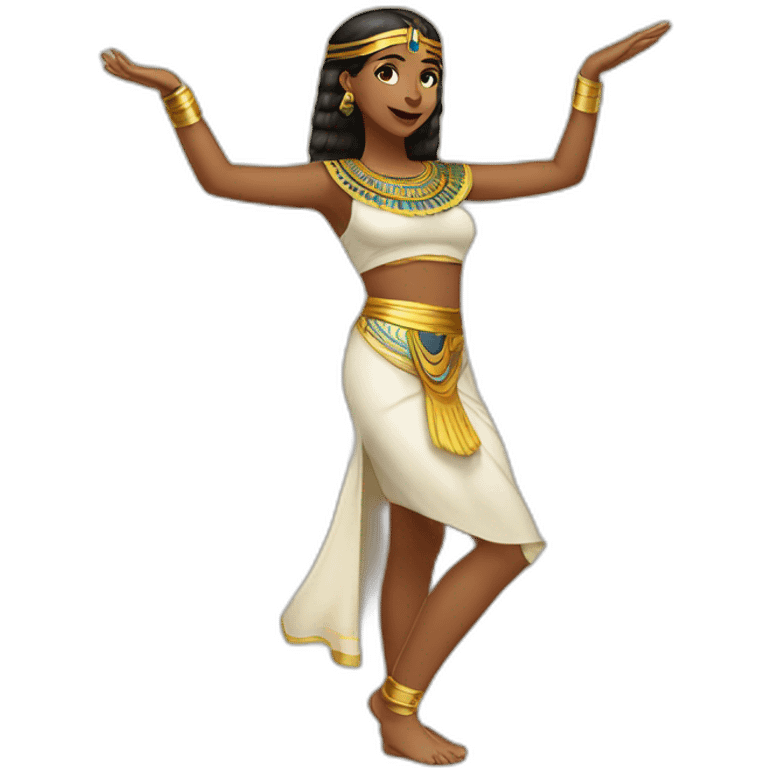 Egypcian girl dancing emoji