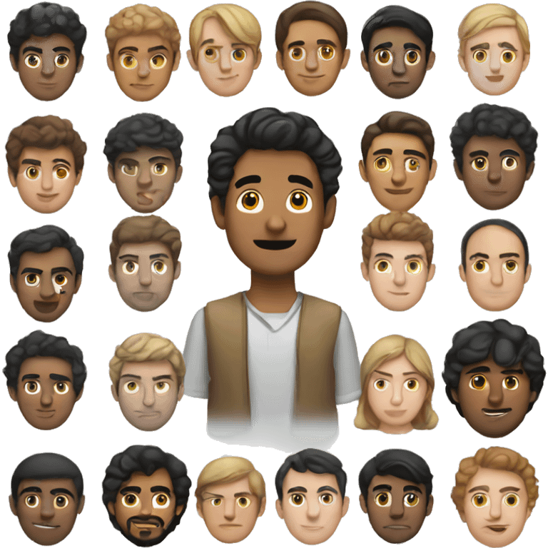 Mixed heritage of Pakistani and British young man emoji