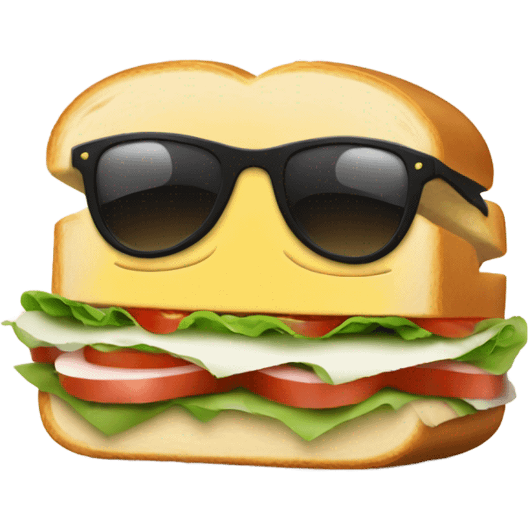 Sandwich in sunglasses emoji