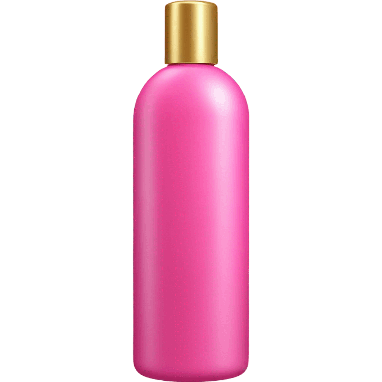 a pink bottle of shampoo with a gold top. OGX across on the bottle emoji