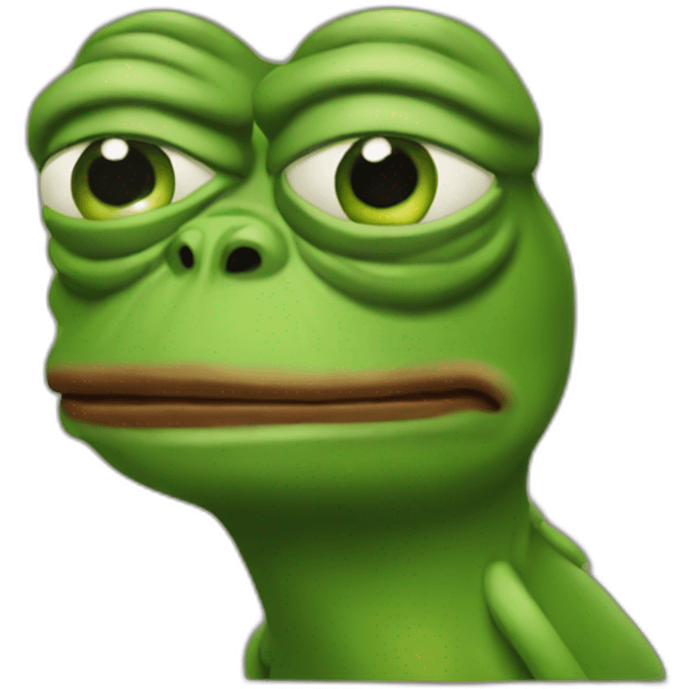 Pepe (meme) expressing a lack of interest emoji