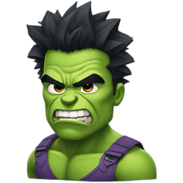 Hulk with punk hair emoji