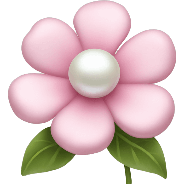 Pearl light pink flower emoji