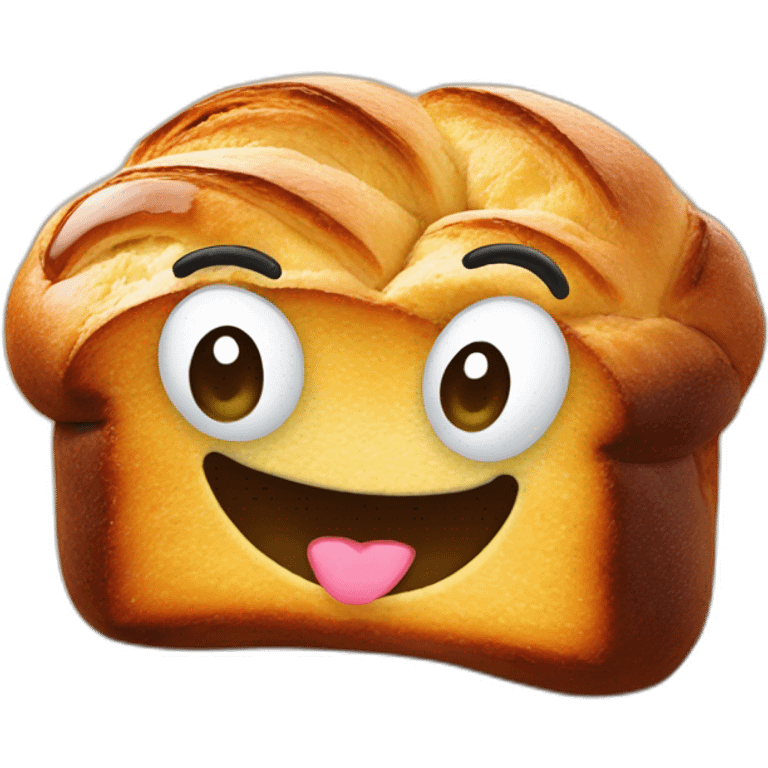 Pain au chocolat sur une plage emoji