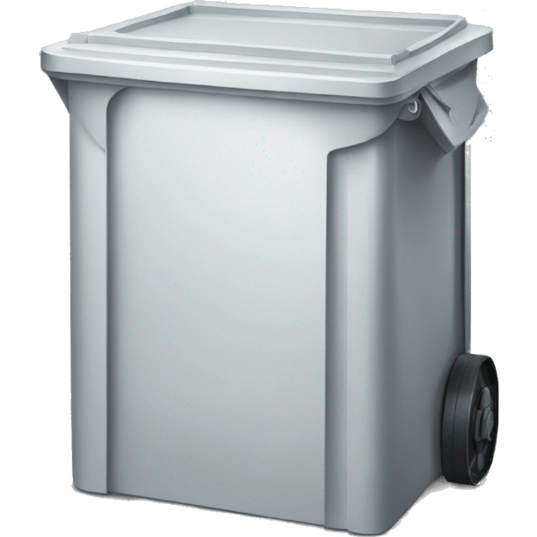 White, metal box garbage bin robot emoji