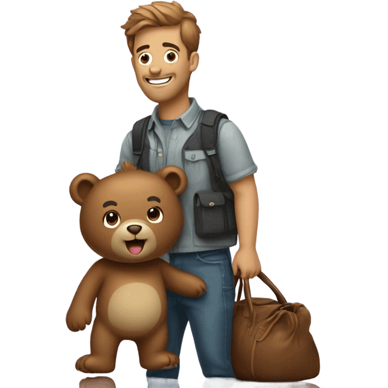 Bear with fellow Tom bag emoji