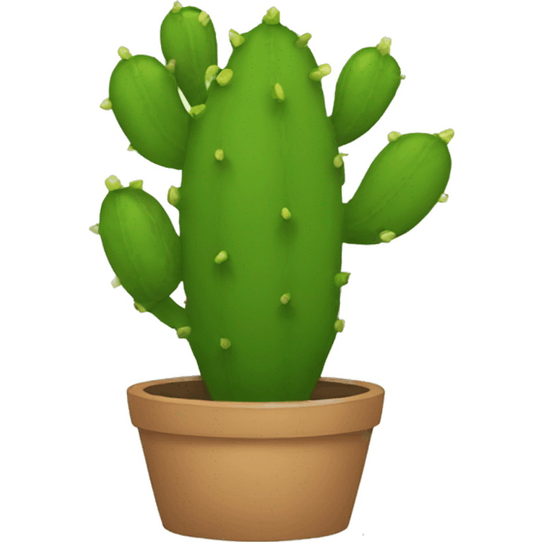 single flat Nopal without pot emoji