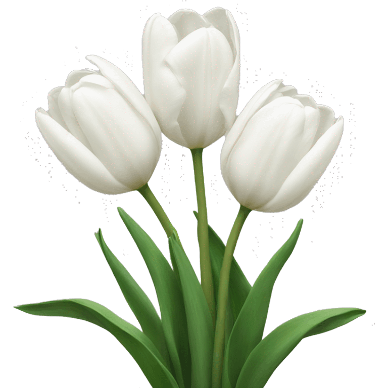 white tulips emoji