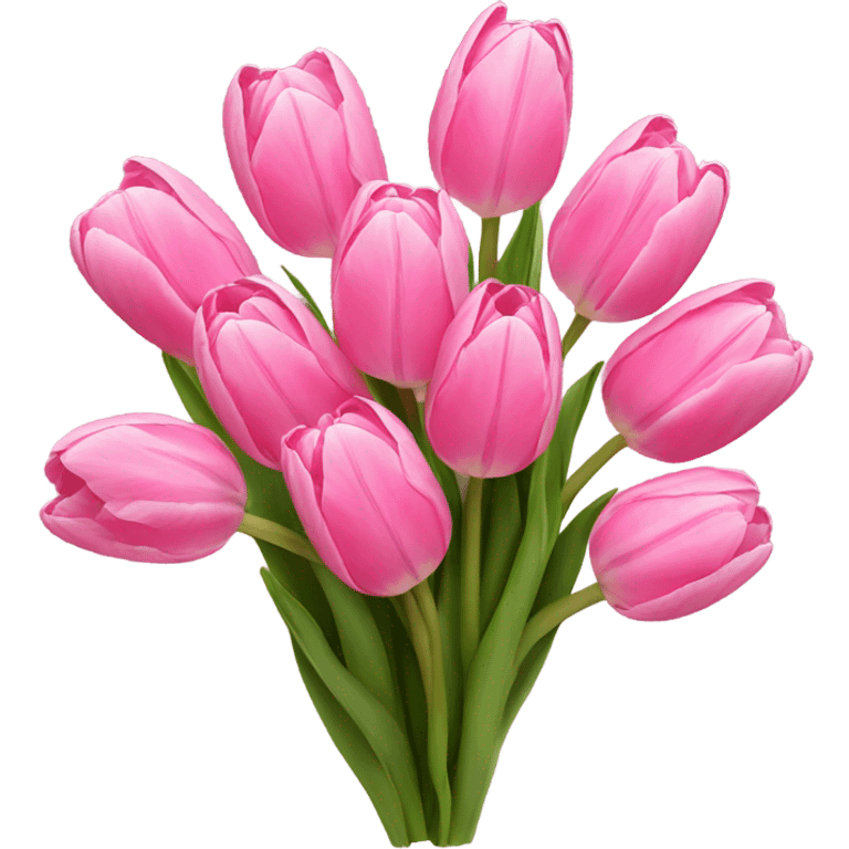 Pink tulips Baquette emoji