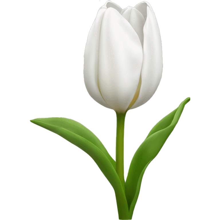 Single white tulip  emoji