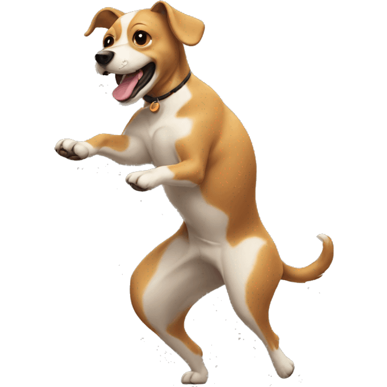 Dog dancing. emoji