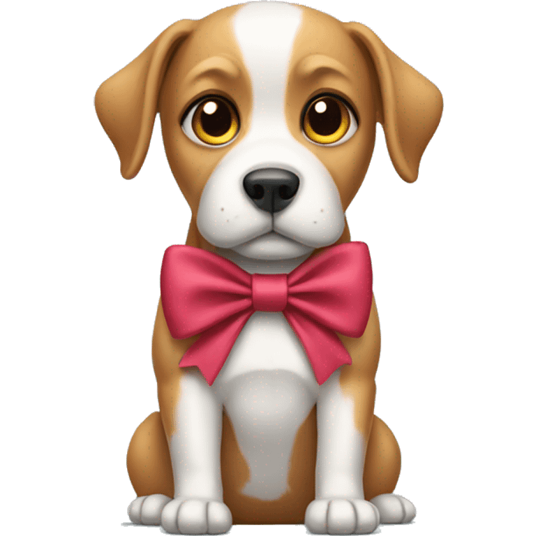 dog wearing a bow  emoji