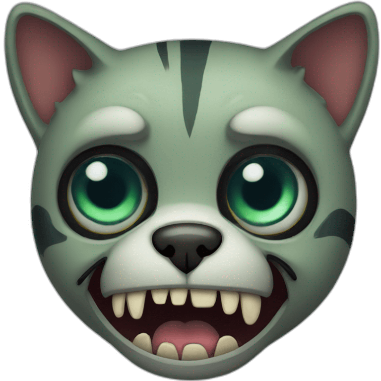 a zombie scaredy cat emoji