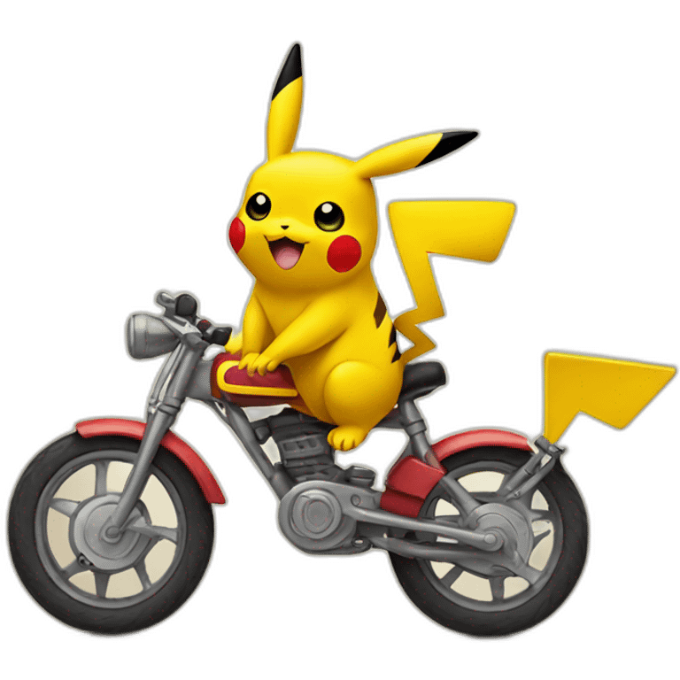 Pikachu on a bike emoji