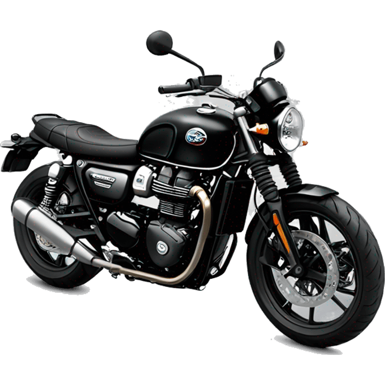 triumph black street twin 900 emoji