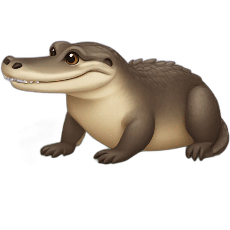 Loutre sur un alligator emoji