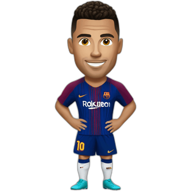 Ronaldo with Barcelona emoji