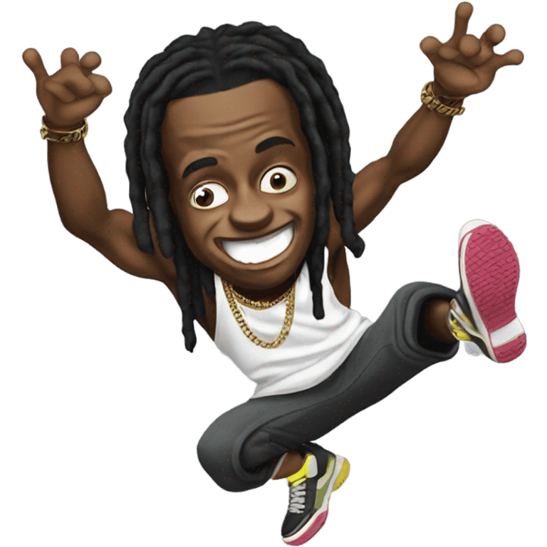 lil wayne doing a backflip  emoji