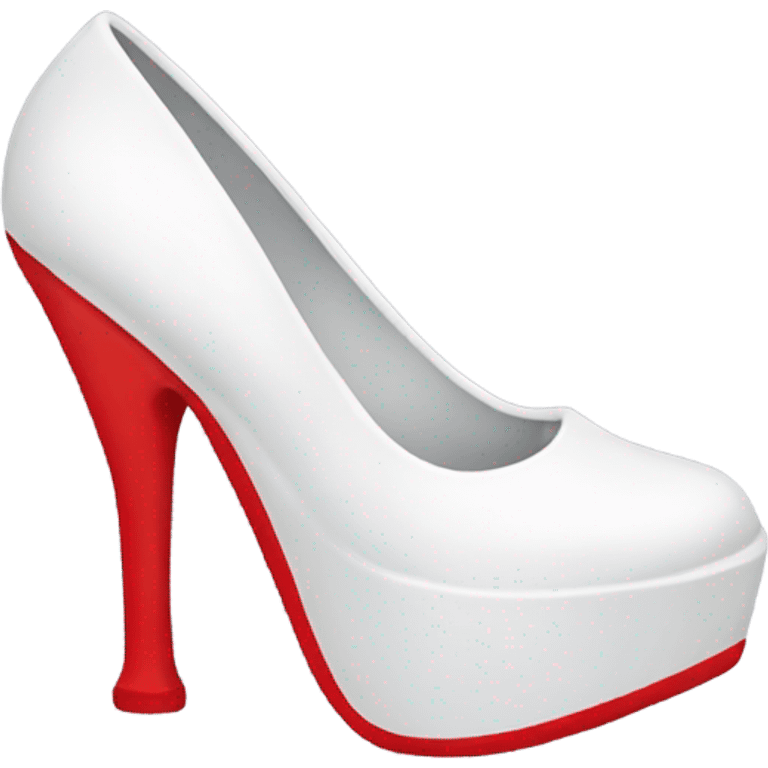 White platform high heel pin heel emoji