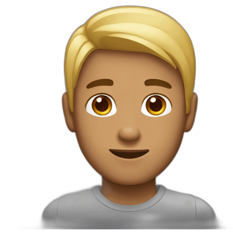 A tan skin male young adult with half-black, half-blond hair. emoji