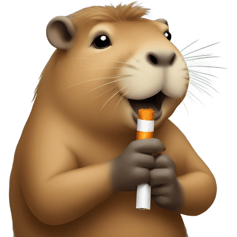 Capybara smoking emoji