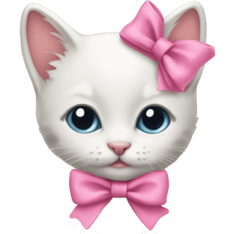 Kitten with a pink bow emoji