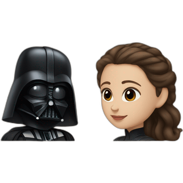 Darth Vader and padme emoji