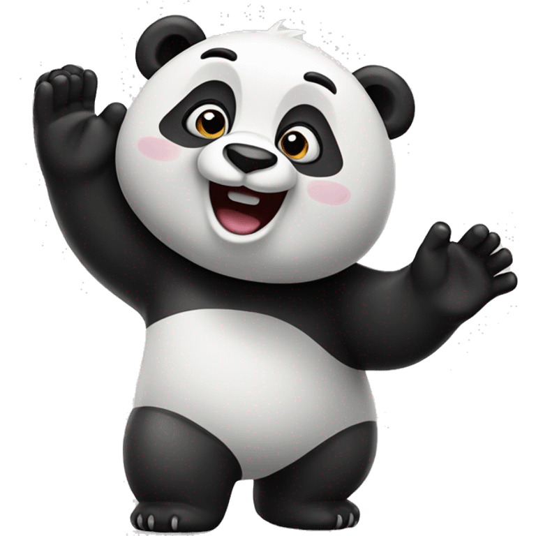 Panda waving hello emoji