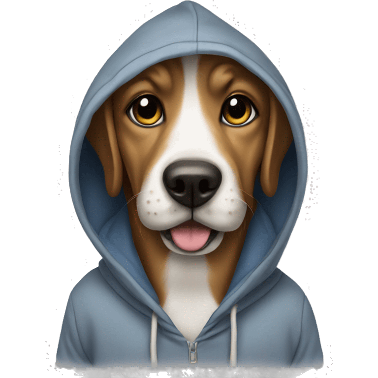 Dog whit hoodie  emoji