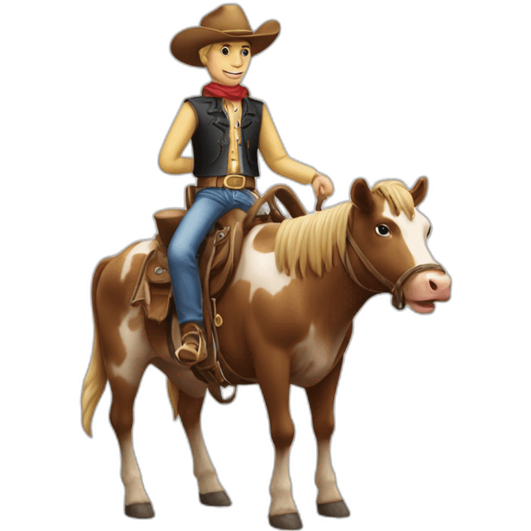 Cow boy sur un cheval emoji